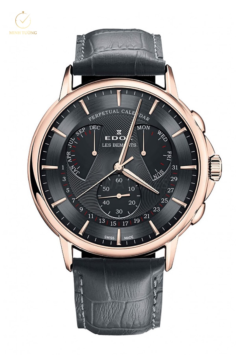 Đồng hồ EDOX 01602.37R.GIR màu đen nam tính và sành điệu