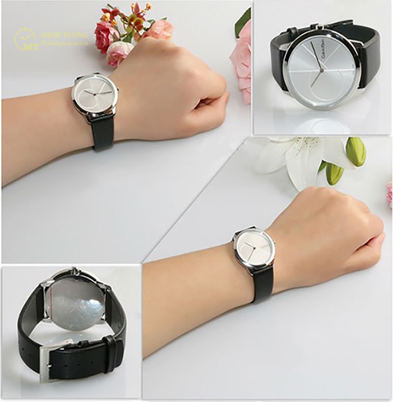 Đồng hồ ck dây da K3M221CY cho phái đẹp