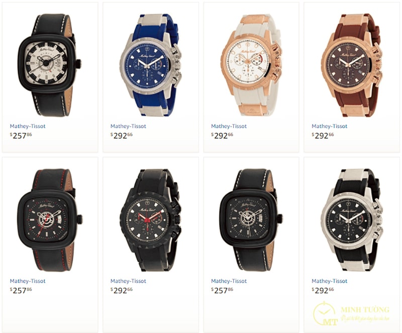 Giá bán đồng hồ thương hiệu Mathey Tissot