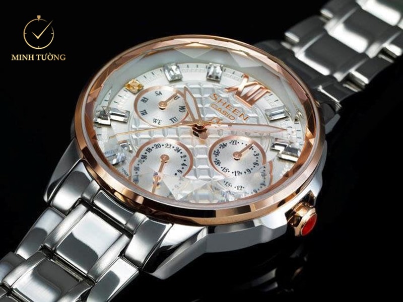 Đồng hồ Casio rose gold SHE-3029SG-7AUDR