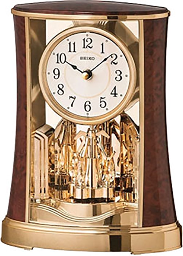 Một mẫu đồng hồ gỗ để bàn sang trọng của thương hiệu Seiko Nhật Bản