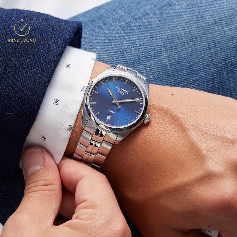 Đồng hồ Tissot T101.410.11.041.00 có các chi tiết làm từ thép không gỉ cao cấp 