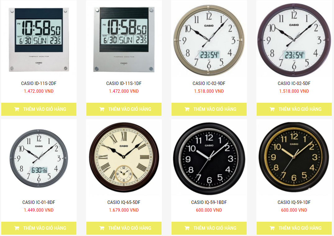 Đồng Hồ Treo Tường Casio