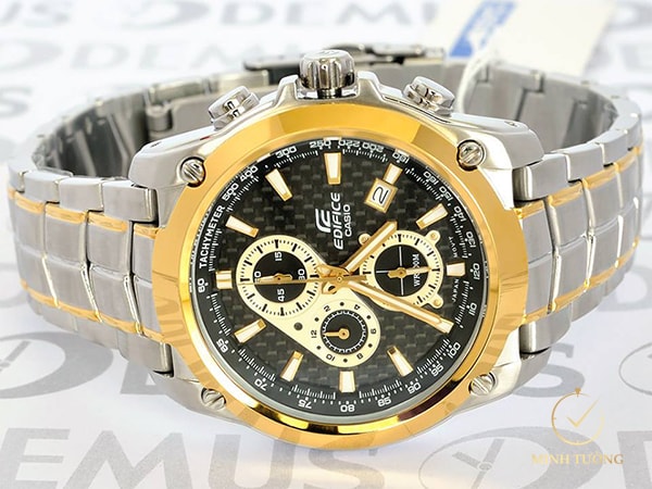 EF 524 mang nét cổ điển với vỏ và dây đồng hồ được làm bằng kim loại