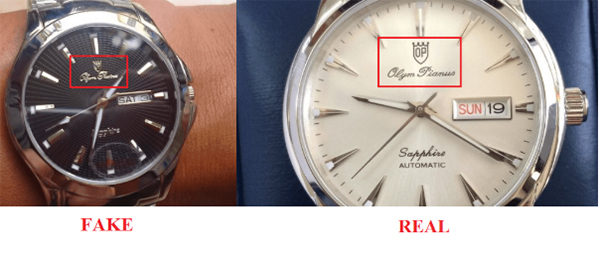 Phân biệt đồng hồ OP thật giả bằng cách kiểm tra khóa dây đeo