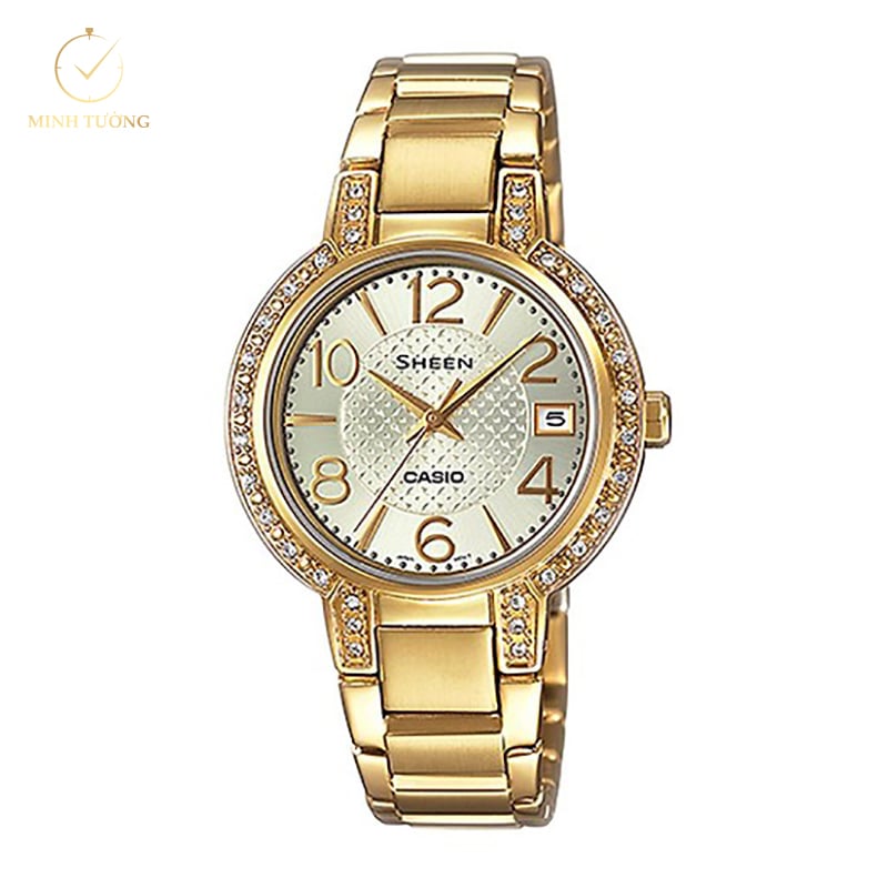 SHE-4804GD-9AUDR mẫu đồng hồ casio điện tử kim loại dành cho nữ