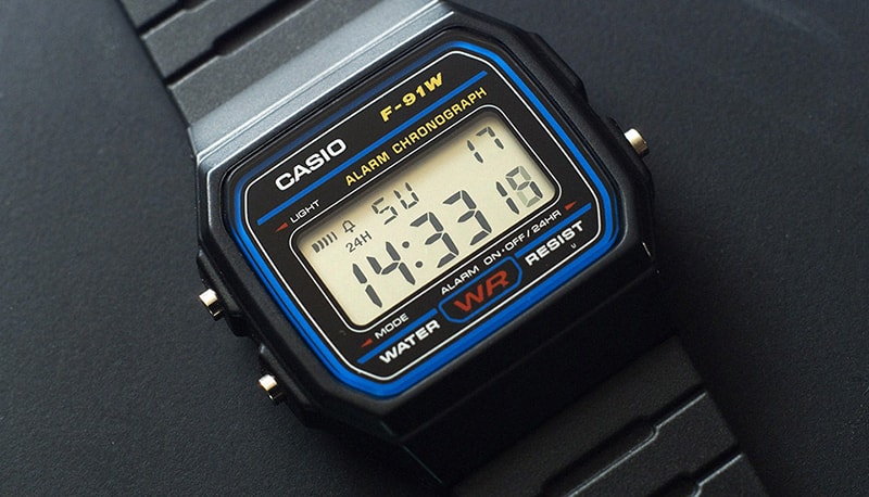 F-91W là một trong những chiếc đồng hồ nổi tiếng nhất của Casio