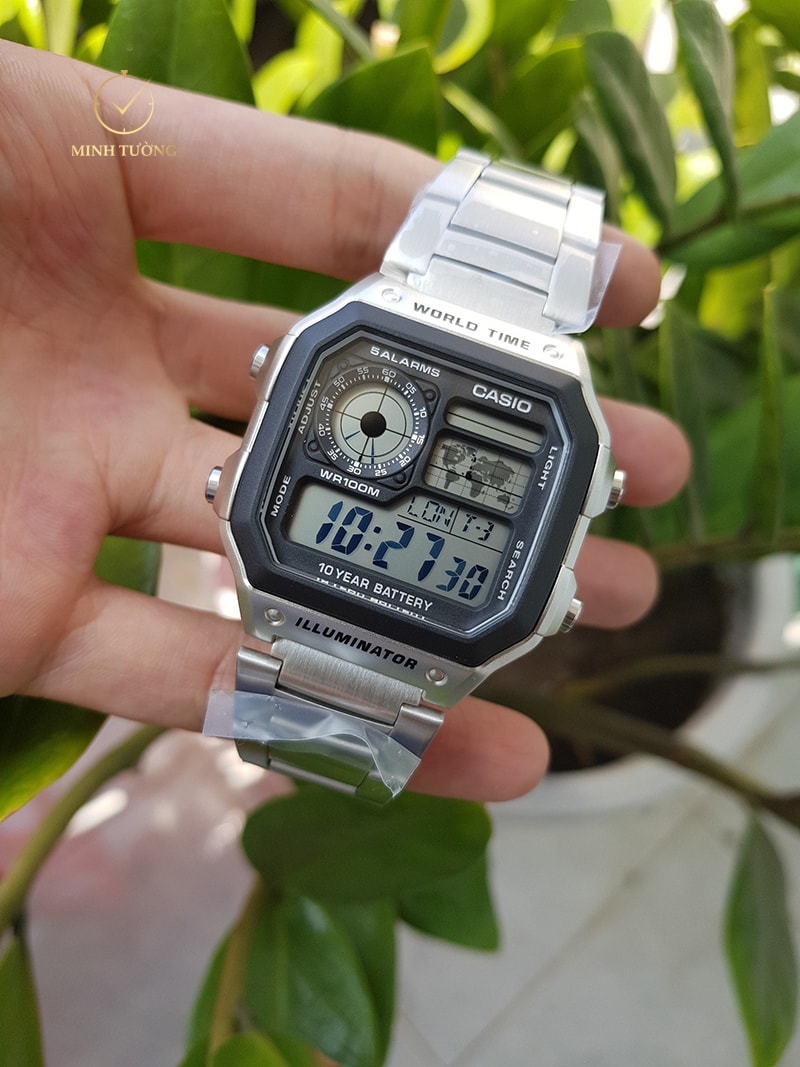 Bật tính năng báo thức của Casio AE 1200WHD với 3 bước đơn giản