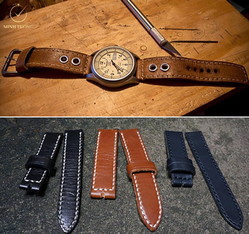 Thay dây đồng hồ casio Edifice bằng chất liệu da
