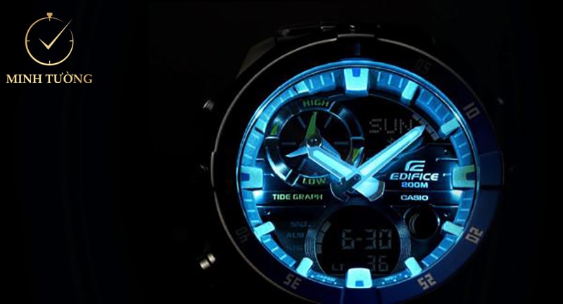 Casio Super Illuminator EMA-100D-1A2V phát sáng trong bóng tối