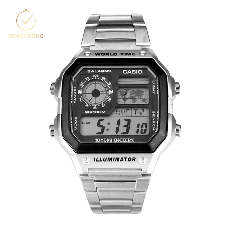 Các nút bấm được bố trí khoa học và rõ ràng trên đồng hồ Casio Illuminator